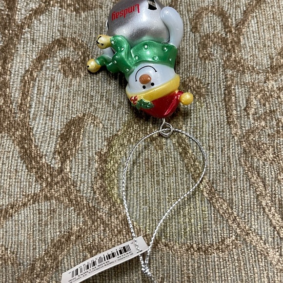 Lindsay Personalized Jingle Bell Snowman Ganz Christmas Ornament NWT - Picture 5 of 7